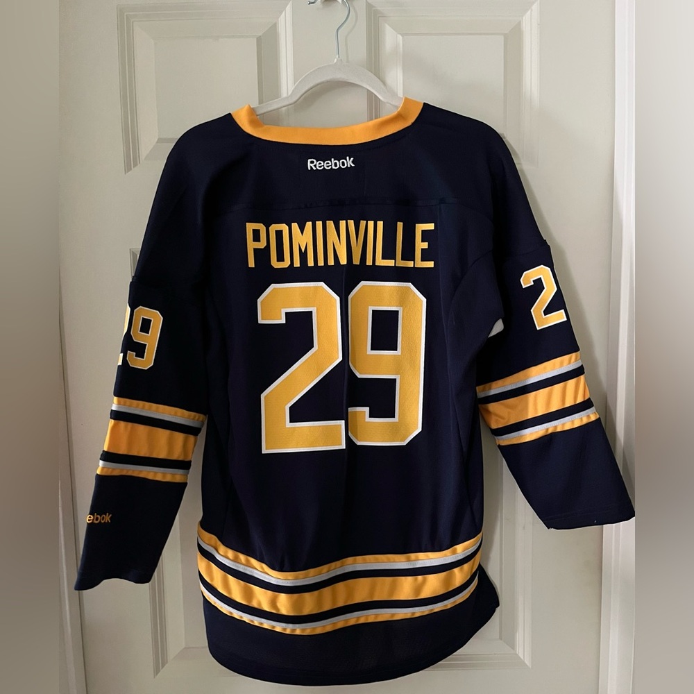 Reebok Buffalo Sabres NHL Hockey Jersey Reebok #29 Jason Pominville Y L-XL - Picture 5 of 7